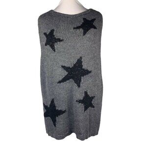 Cocogio Italy NEW Acrylic Wool Knit Poncho Wrap Sweater Star Design One Size
